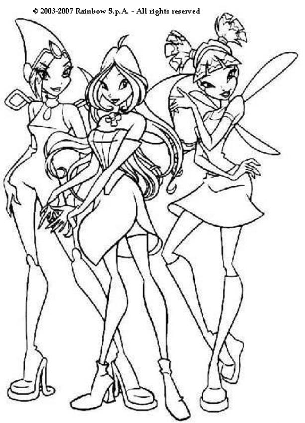 drei winx club madchen