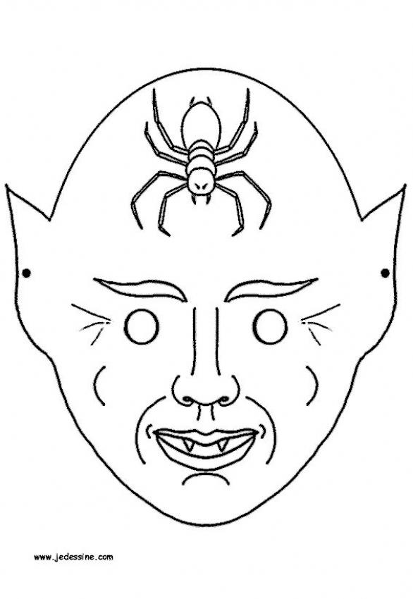 Halloween Monster mit Spinnenmaske