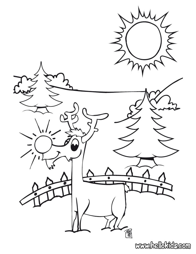 dasher santas reindeer coloring pages - photo #37