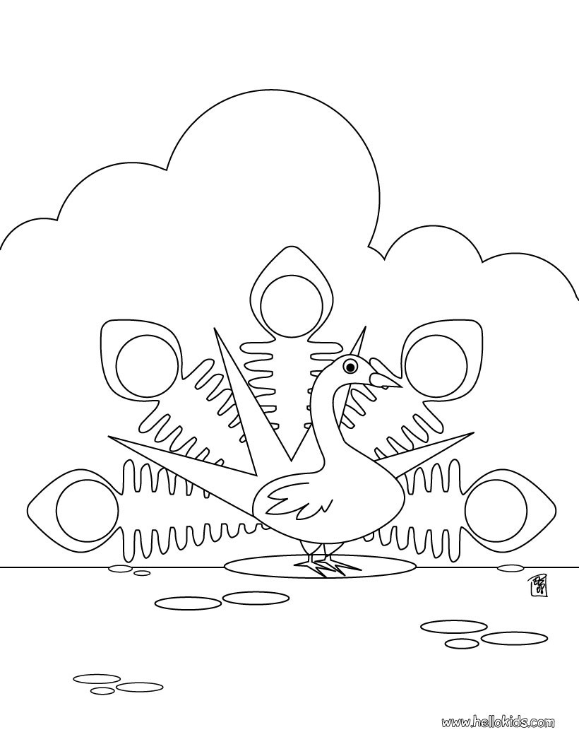 Pfau Zum Ausmalen Ausmalbilder