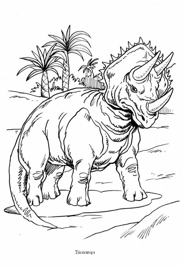 malvorlagen dinosaurier triceratops