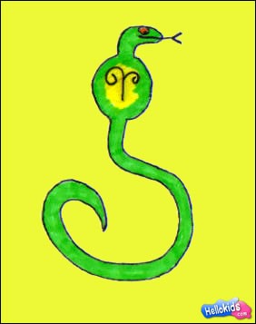 Wie man eine Schlange malt