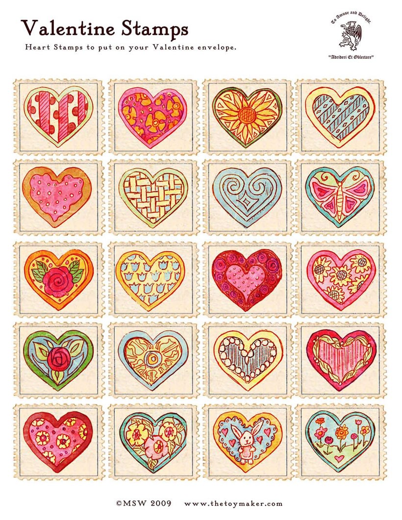Valentinstag Briefmarken