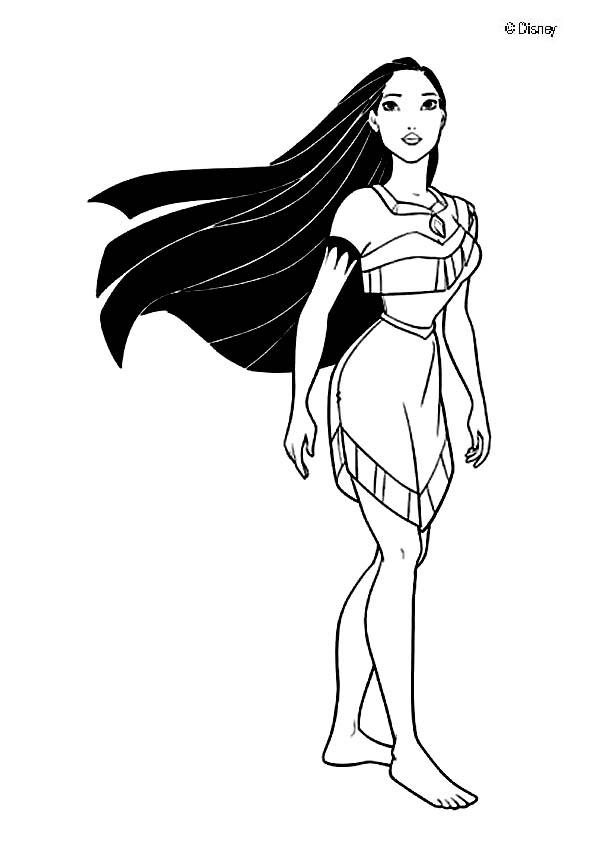 Pocahontas 14 zum ausmalen - de.hellokids.com