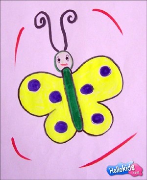 Lerne wie man einen gelben Schmetterling malt