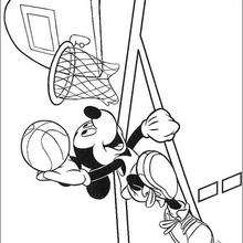 Micky Maus spielt Basketball