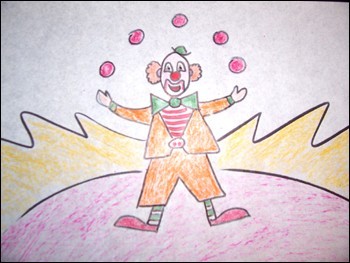 Wie man einen jonglierenden Clown malt