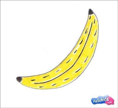 Wie man eine Banane malt