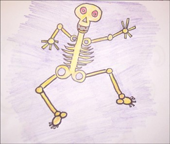 Wie man ein Halloween Skelett malt