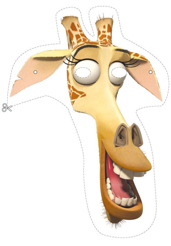Madagascar 2: Melman die Giraffe Maske