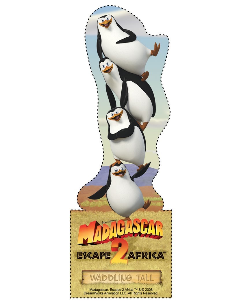 Die Pinguine aus Madagascar Lesezeichen