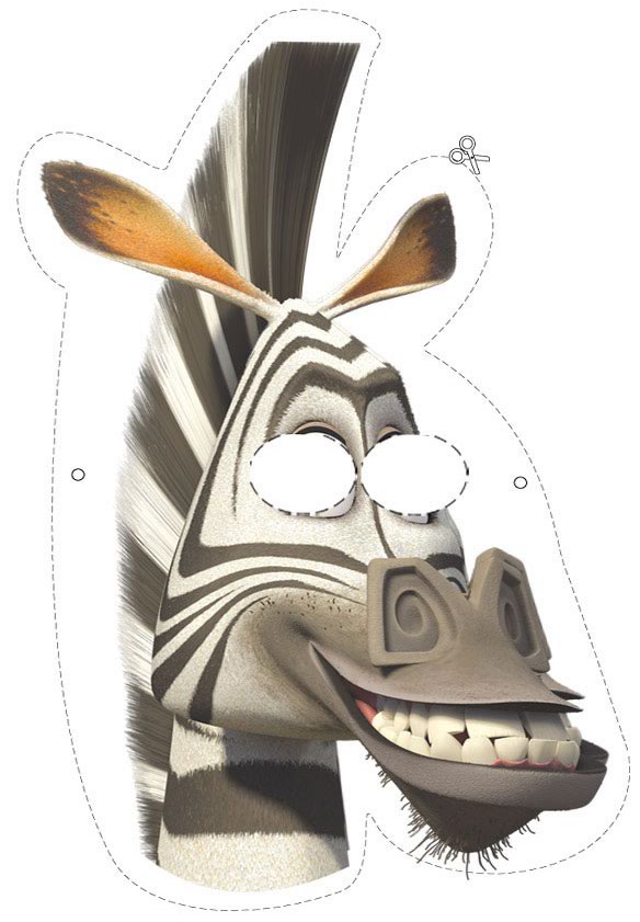 Madagascar 2: Marty das Zebra Maske