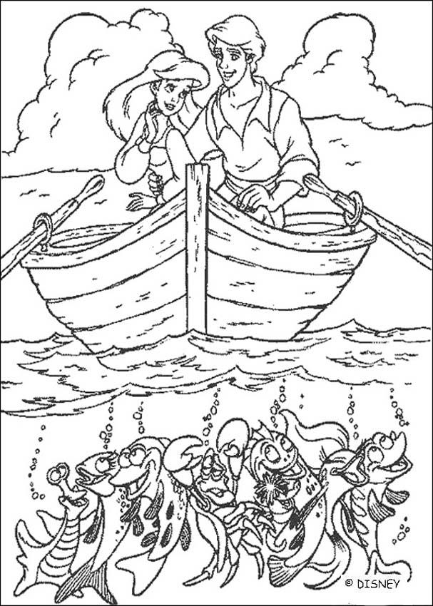 disney ariel and eric coloring pages - photo #20