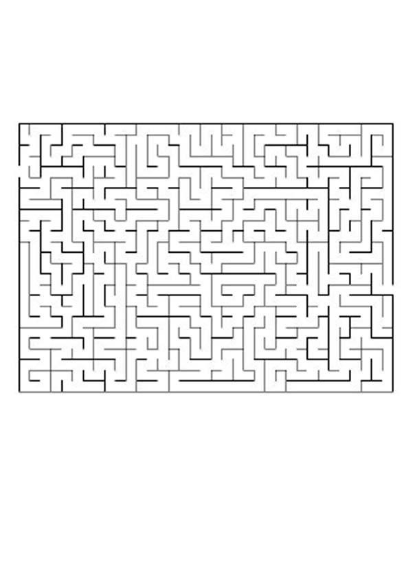 FINDE DIE RICHTIGE STRAßE schwieriges Labyrinth zum Ausdrucken