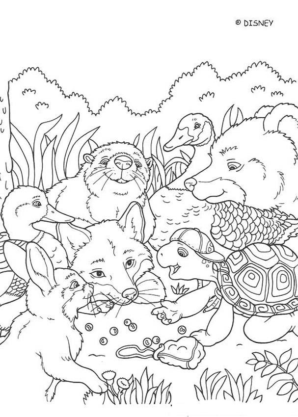 Franklin mit freunden zum ausmalen zum ausmalen - de.hellokids.com