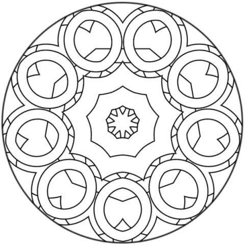 Mandala 16 zum ausmalen - de.hellokids.com