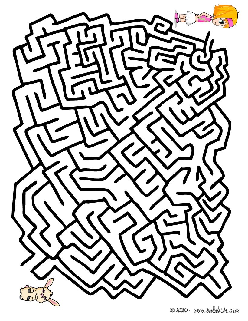 FINDE MEIN HAUSTIER leichtes Labyrinth zum Ausdrucken