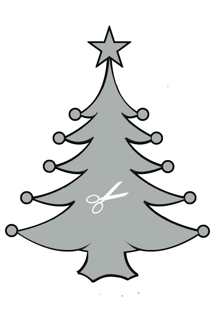 Weihnachtsbaum Schablone