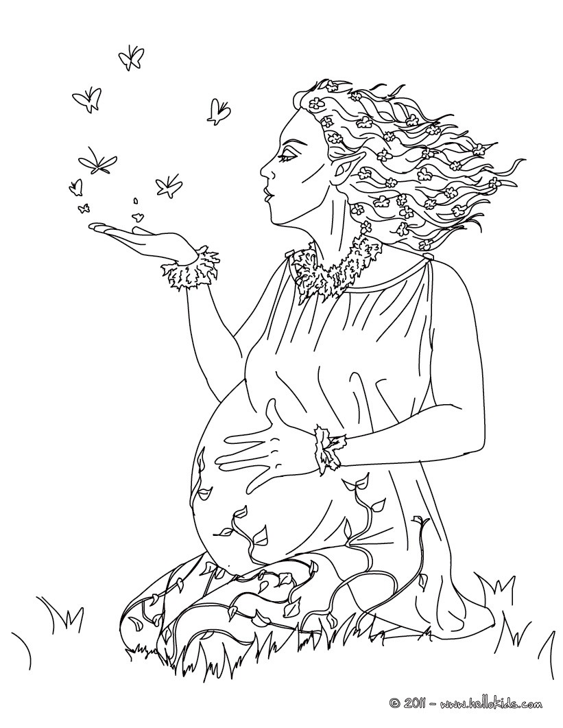 fairy goddess coloring pages - photo #25