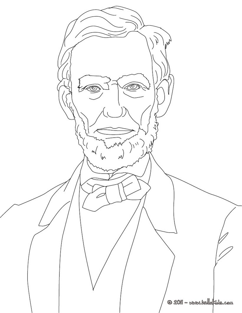 abe lincoln log cabin coloring pages - photo #19