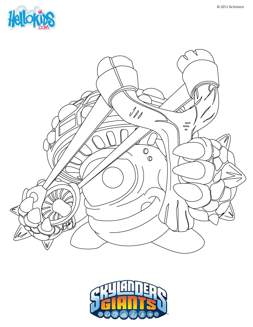 skylanders giants coloring pages drobot michael - photo #3