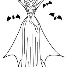 Dracula im schwarzen Umhang