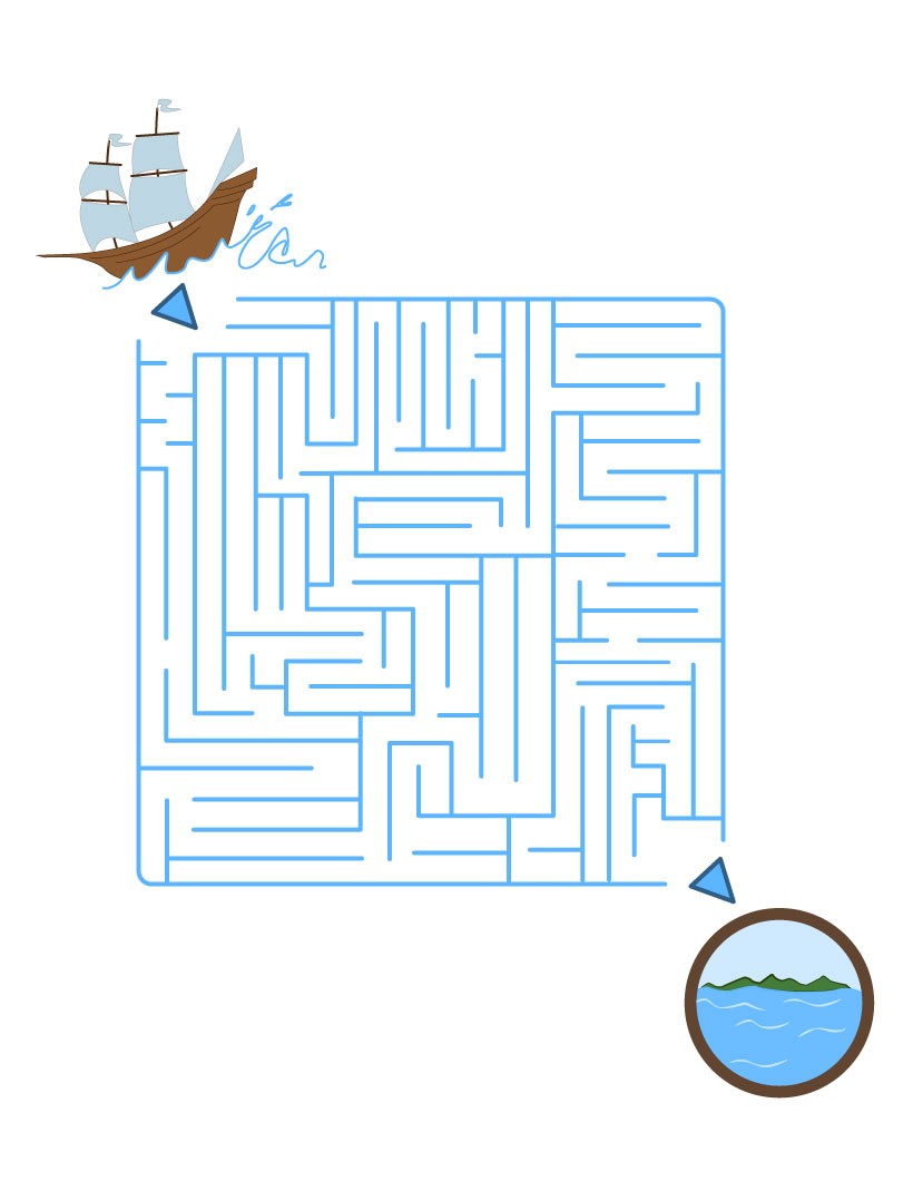Printable mazes to solve for Thanksgiving