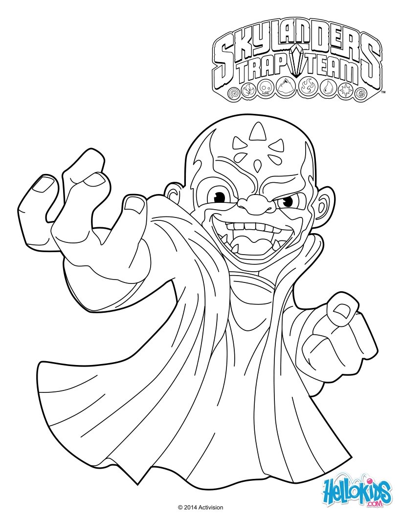 skylander trap team light element coloring pages - photo #10