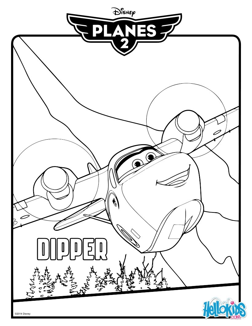Dipper in planes 2 zum ausmalen de hellokids