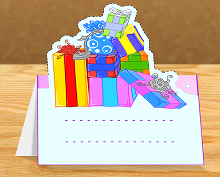 Rentier & Christmas Gifts Pop-up-Platz-Karten