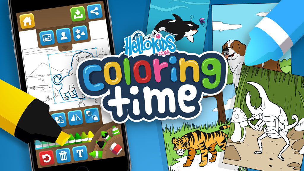 HelloKids Coloring Time app
