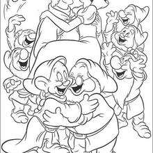 Snow White with her prince - Coloring page - DISNEY coloring pages - Snow White and the seven dwarfs coloring pages