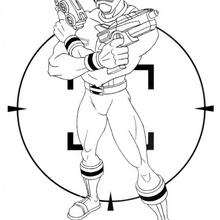 Power Ranger mit Laserwaffen