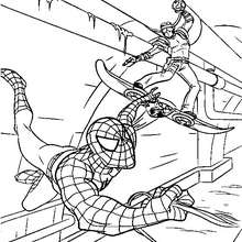 Spiderman wird von Goblin angegriffen