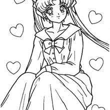 Sailor Moon in langem Kleid