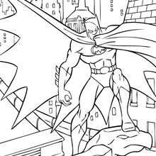 Batman verteidigt Gotham city zum Ausmalen