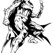 Batman mit seinem Batarang
