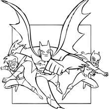 Superhelden: Batman, Robin und Batgirl