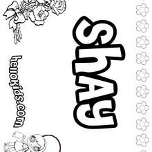 Shay - Coloring page - NAME coloring pages - GIRLS NAME coloring pages - Letter S