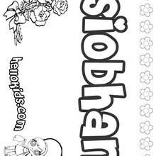 Siobhan - Coloring page - NAME coloring pages - GIRLS NAME coloring pages - Letter S