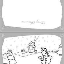 Snowman themed greeting card - Kids Craft - GREETING CARDS - Christmas GREETING CARDS
