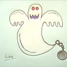 How to draw a Halloween Phantom - Draw - HOW TO DRAW lessons - How to draw HOLIDAYS - How to draw HALLOWEEN