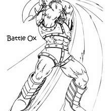 Battle Ox coloring page - Coloring page - MANGA coloring pages - YU-GI-OH coloring pages