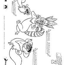 Madagascar 2 : Mort and Maurice, the lemur coloring page - Coloring page - MOVIE coloring pages - MADAGASCAR coloring pages - MADAGASCAR 2 coloring pages