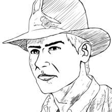 Indiana Jones' Gesicht zum Ausmalen