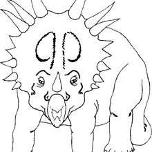Triceratops' Gesicht zum Ausmalen