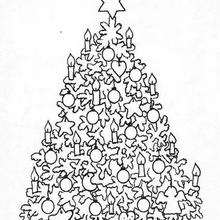 Weihnachtsbaum Ausmalen nach Zahlen