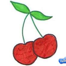 How to draw a Cherry - Draw - HOW TO DRAW lessons - How to draw FRUITS