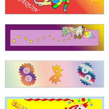 Colored Carnival bookmarks - Kids Craft - BOOKMARKS - CARNIVAL Bookmarks