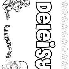 Deleisy - Coloring page - NAME coloring pages - GIRLS NAME coloring pages - Letter D
